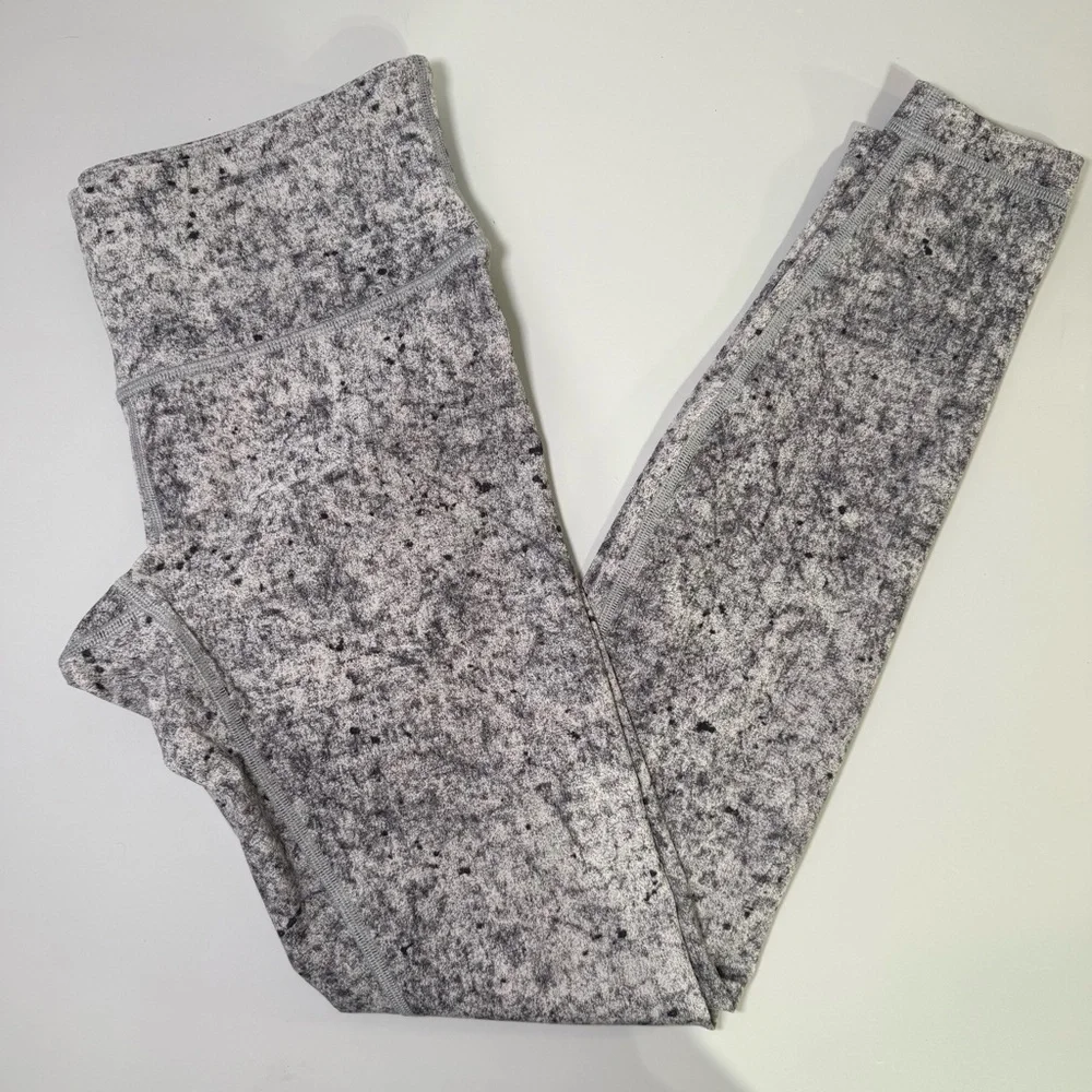 Lululemon Wunder Under High Rise Leggings Size 6 Speckled‎ Gray 28